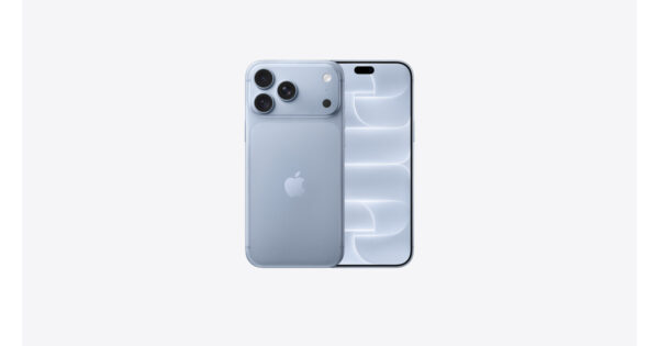 iPhone 18 Pro Max (6.9-inch) in Glacier – official Apple finish-select art