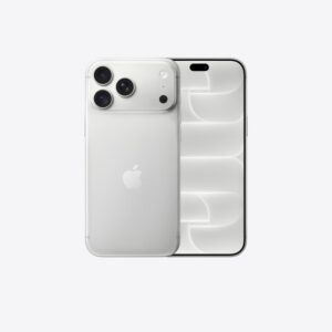 iPhone 18 Pro Max (6.9-inch) in Silver – official Apple finish-select art